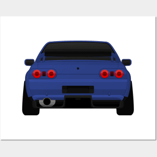 R32 rear Blue Posters and Art